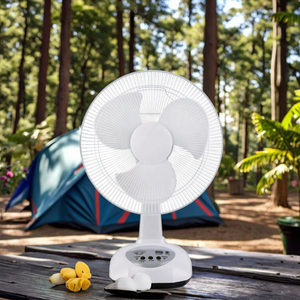 12 Inch Solar Battery Shake Head Large Wind Outdoor Car <b>Table</b> Fan Rechargeable <b>Foldable</b> Low Noise Mechanical <b>Plastic</b> 12-Inch AC/ - Product Image 2