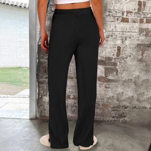 Pantalon évasé décontracté pour femme grande taille avec taille élastique et poches, idéal pour l'été - Dropshipping Shopify - Product Image 4