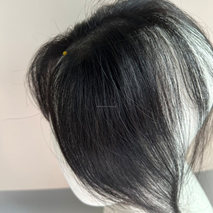 Frangia Sottile e Ordinata in <span class=keywords><strong>Veri</strong></span> <span class=keywords><strong>Capelli</strong></span> Umani al 100%, Frangia 3D Naturale con Parte Centrale, Topper in <span class=keywords><strong>Capelli</strong></span> Umani Marroni con Clip, Extension per <span class=keywords><strong>Capelli</strong></span> - Product Image 5