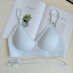 Áo ngực nâng ngực sâu chữ V gợi cảm cho nữ liền mạch, mềm mại như thạch, có đệm không dây, thoải mái, đồ lót cỡ lớn - Product Image 6