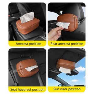 Vente en gros usine : Organisateur de mouchoirs pour voiture, pochette de rangement suspendue pour appuie-tête, pare-soleil et <span class=keywords><strong>accoudoir</strong></span> - Product Image 6