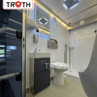 Toilettes portables d'extérieur Truth, cabine de douche et de toilettes portables pour projets extérieurs, hôtels, villas et installations temporaires