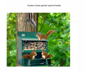 Mangeoire à écureuils d'extérieur à succès (nouveau style) - Conception en métal écologique pour le camping en forêt et l'alimentation des animaux sauvages - Product Image 5