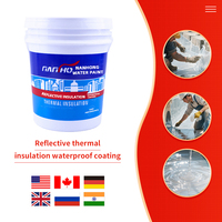 Isolation thermique réfléchissante pour murs extérieurs, isolation imperméable pour toitures, revêtement liquide acrylique coloré pour application au pinceau