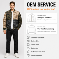 Vente en gros d'usine 2026 OEM Veste streetwear pour hommes Veste personnalisée d'usine matelassée camouflage patchwork
