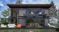 Maison préfabriquée 3 Chambres et Salon Villa américaine Maison en acier préfabriquée 2 étages Granny Flat House Garden Buildings Casa
