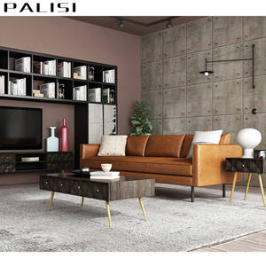 Top cuero de vaca moderno sofá de <span class=keywords><strong>3</strong></span> asientos estilo Retro Rotterdam sala de estar sofá de cuero seccional <span class=keywords><strong>3</strong></span> + <span class=keywords><strong>2</strong></span> + 1 Juego - Product Image 3