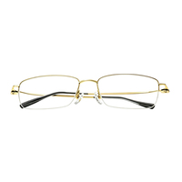 Monturas de Gafas Metálicas de Titanio IP, Estilo Retro Vintage Tradicional, con Media Montura, Precio Directo de Fábrica