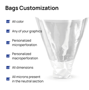 Macro plástico personalizable PP bolsas fundidas 30 micras 2 lados perforados para el embalaje plantas flores disponibles varios tamaños colores - Product Image 4