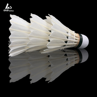 Volant de badminton Linton LT-2 Duck Air Feather Nature White 2-Layer Cork Head Daily Training