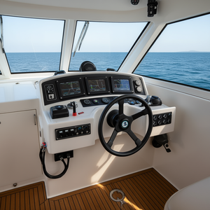 Kit de Dirección Hidráulica para Barco, Cilindro de Aleación de Aluminio, Rueda de 13.5 Pulgadas, Manguera de 10 Pies, Bomba de Timón, Sistema de Dirección para Barco - Product Image 2