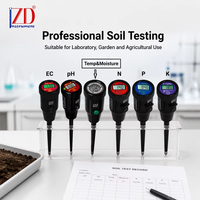 Testeur de sol numérique NPK pH EC Température Humidité Analyseur de nutriments Instrument agricole pour serres et analyse de la fertilité du sol