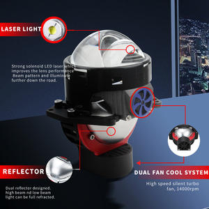 La modification <span class=keywords><strong>automobile</strong></span> et moto de phare laser LED à haute luminosité remplace la lumière universelle à lentille convexe Fisheye W60 - Product Image 5