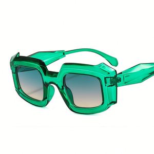 Custom Logo Vintage Unisex Colorful Oversized UV400 Jelly Color Big Frame Polygon Anti-Radiation Comfortable <b>Sunglasses</b> - Product Image 6