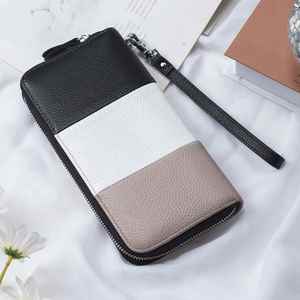 Factory Wholesale New Luxury Fashion RFID Long Ladies Card Holder <b>Wallets</b> Minimalist PU Leather Purse Custom Zipper <b>Wallet</b> <b>Women</b> - Product Image 4