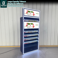 Présentoir à cigarettes personnalisé de marque Satom, présentoir à tabac, présentoir à cigarettes avec boîte lumineuse, vitrine pour magasin de tabac