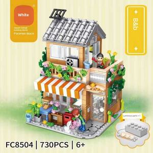 OEM Dream House Model Series Children's Educational Assembly Granular DIY Plastic <b>Toys</b> Girls' Romantic Flower Shop Ornaments - Product Image 2