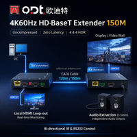 Extensor HDBaseT HD-MI de Largo Alcance de 150M, 4K 120M, Muestreo de Color 4:4:4, POC, RS232, EDID, para Transmisión de Video en Vivo