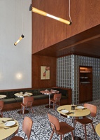 Ensemble de chaises de table à manger en cuir et bois au design moderne pour usage commercial pour l'extérieur, bar, cafés, cafés et restaurants en forme de U