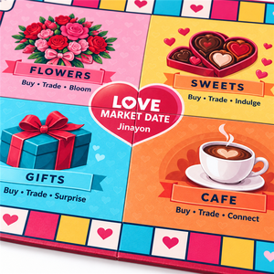 LOVE MARKET <span class=keywords><strong>DATE</strong></span> Juego de Mesa para Parejas del Día de San Valentín - Juego de Estrategia Educativo con Componentes Magnéticos Reutilizables y Reciclables - Product Image 4