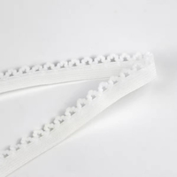 Vente en gros 12mm Picot Bord Bande Élastique Nylon Spandex Doux Antidérapant Soutien-Gorge Sangle Dentelle Élastique Garniture pour Lingerie