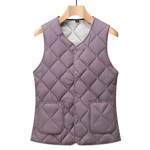 Veste coupe-vent légère et décontractée pour <span class=keywords><strong>femme</strong></span>, en tricot respirant, écologique, coupe-vent, à bouton unique, rembourrée <span class=keywords><strong>de</strong></span> duvet, vente en gros RCX - Product Image 3