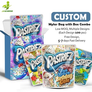 Tùy chỉnh in 3.5 Cali gói 4x5 ăn được Gummies lá mùi bằng chứng dây kéo đứng lên túi nhựa bao bì Sticker Mylar Túi - Product Image 5