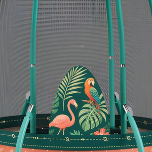 Design tropical <span class=keywords><strong>360</strong></span> °   Protection pour <span class=keywords><strong>trampoline</strong></span>, <span class=keywords><strong>filet</strong></span> de sécurité pliable, lit de saut intérieur pour usage domestique - Product Image 3