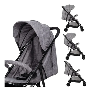 Passeggino Tascabile Pieghevole <span class=keywords><strong>con</strong></span> Chiusura a un Pulsante, <span class=keywords><strong>Telaio</strong></span> Regolabile per Gambe e Schienale, <span class=keywords><strong>con</strong></span> Cintura <span class=keywords><strong>di</strong></span> Sicurezza a 5 Punti, Carrozzina Compatta - Product Image 3