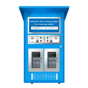 Máquina de venda automática de água engarrafada purificada para beber água comercial, dispositivo pequeno de reversão por osmose reversa para reabastecimento de água potável