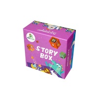 Boîte cadeau personnalisée Ciel et Terre avec couvercle, doublure en éponge, matériaux recyclés, emballage pour jeu de dés éducatif pour enfants