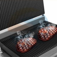 Presse à panini antiadhésif de taille moyenne Grill Sandwich gastronomique Groove Contact électrique Certifié CE BBQ Hôtels Restaurants
