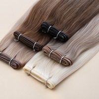 Extensions de cheveux Genius Weft, double trame, 100% cheveux humains Remy vierges européens, couleur blonde Genius.