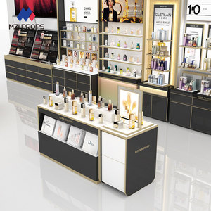 Espositore di Lusso Nero e Oro a Più Livelli per Profumi, Vetrina Cosmetica per Negozi e Boutique - Product Image 4