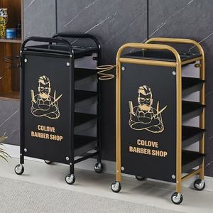 Professional <b>Salon</b> <b>Furniture</b> Low Price Wholesale Retail Multilayer Trolley Color Customized Thickened Design With Hair Dryer - Product Image 3