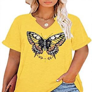 Camiseta Casual de Talla Grande para Mujer, Holgada, Ligera, Transpirable, Ecológica, Top de Verano de Media Manga, Cómoda, Pedido al por Mayor - Product Image 1