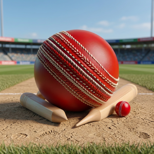 Ballon de cricket en cuir rouge cousu à la main JNA Group (2,6 lb) pour l'entraînement et les matchs de cricket - Product Image 6