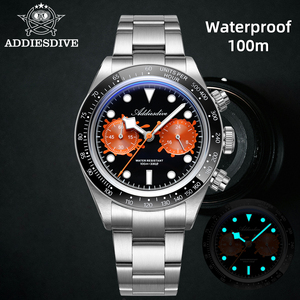 Montre Chronographe à Quartz 40mm en Gros, Mouvement Japonais <span class=keywords><strong>VK64</strong></span>, Acier 316L, Lunette Céramique, Luminescence BGW9, Étanche 100m, Logo Personnalisé - Product Image 1