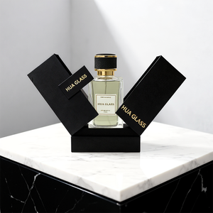 Vente en gros de flacons en verre carrés transparents personnalisés à bas prix, 30 ml, 50 ml, 100 ml, avec bouchon rond, flacon de parfum vide avec boîte d'emballage haut de gamme - Product Image 6