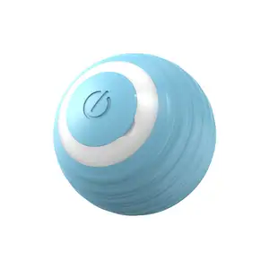 Rechargeable pet product durable led flash light motion activated dog cat interactive toy automatic rolling ball