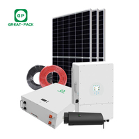 Système Photovoltaïque Hybride 5kW 8kW 10kW Anhui MPPT Panneaux Solaires Monocristallins Onduleur 12000W 24V-220V Batterie Lithium-Ion pour Voiture