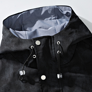 Chaqueta de talla grande personalizada con logo, estilo Hong Kong, para hombre, con capucha, teñido degradado, holgada, estilo informal, nueva colección primavera-otoño 2025 - Product Image 5