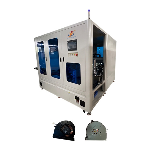 Electronics Production Micro Cooling Fan Components Semi Automatic Assembly Machine