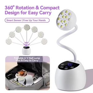 Lampe UV professionnelle 36W pour ongles, séchage rapide, lampe LED de polymérisation, 3 minuteurs, lumière de manucure réglable à 360°, rechargeable, pour gel X, usage domestique - Product Image 6