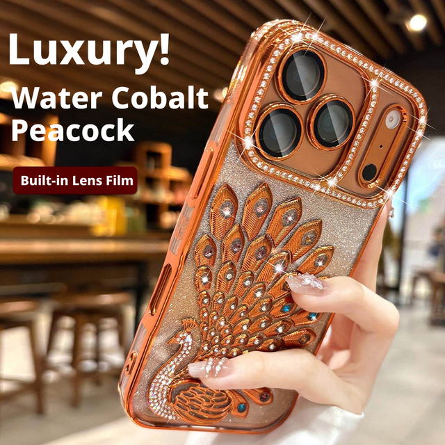 Luxury Glitter Diamond Case for iPhone 17 16 Pro Max with Lens Protector Sparkly Bling Rhinestone Shockproof Slim Cover