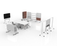 Tables pliantes OMNI pour la formation et les conférences, design mobile à plateau rabattable pour le bureau