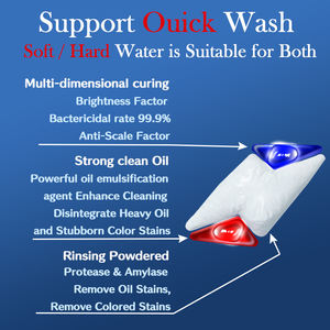 Cápsulas de Lava-Louças de Alto Desempenho 3 em 1 Descartáveis para Cozinha, Remove Manchas e Gordura, Secagem Sem Manchas, Aroma de Limão, 50%-80% Ativo - Product Image 2