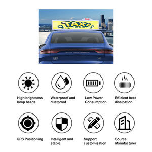 Écran d'affichage vidéo LED étanche P8 HD pour toit de taxi, panneau d'affichage électronique, boîte lumineuse publicitaire pour taxi - Product Image 6