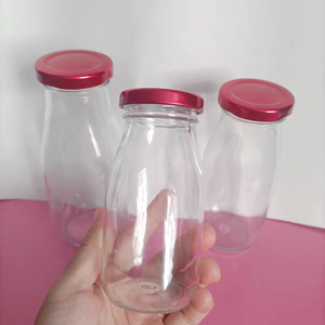 Etiqueta personalizada vacía 50/100/500/700/750ml/1 <span class=keywords><strong>litro</strong></span> botella de vidrio transparente para leche café jugo de fruta - Product Image 2