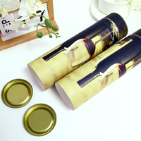 Luxus runde Kraft papier Tube Box für Kosmetik Parfüm Kerze Wein Wodka Whisky Saft Soda Verpackung Metalls topfen für Kaffee Tee